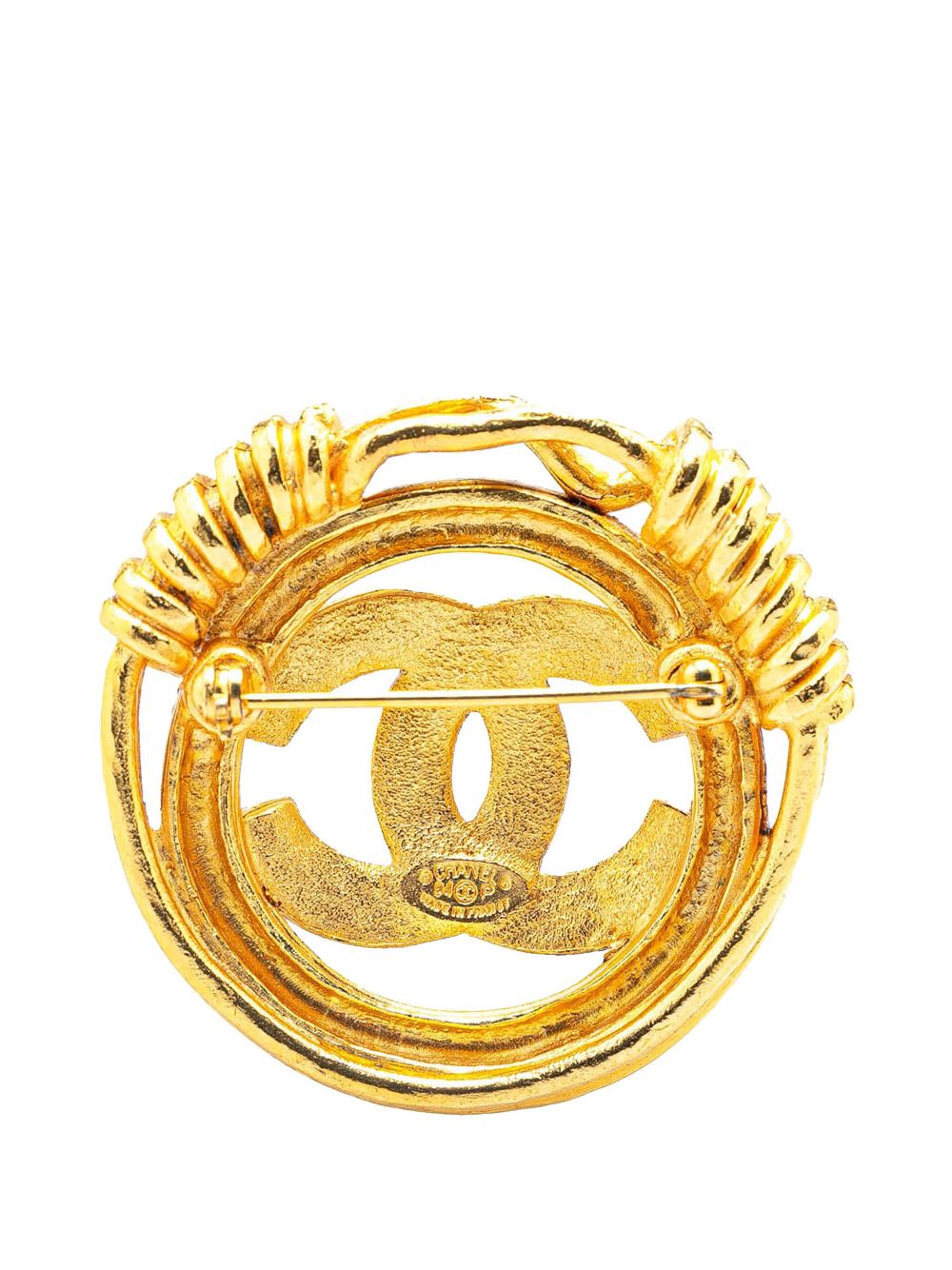 CHANEL Pre-Owned 1994 Gold Plated CC Brooch costume brooch - Goud