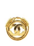 CHANEL Pre-Owned 1994 Gold Plated CC Brooch costume brooch