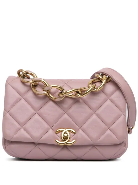 CHANEL Pre-Owned 2021-2024 Small Quilted Lambskin Color Match Flap satchel