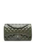 CHANEL Pre-Owned 2014 Jumbo Classic Patent Double Flap shoulder bag - Green