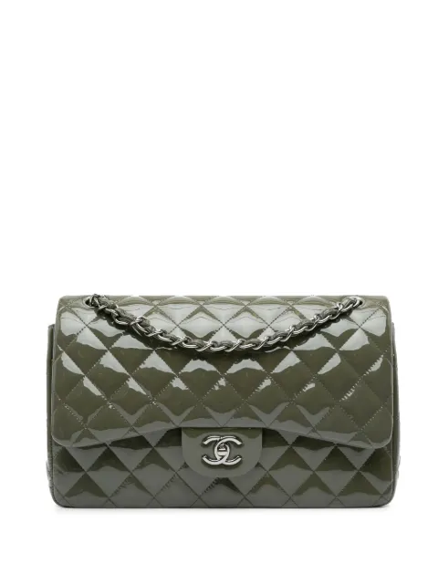 CHANEL Pre-Owned 2014 Jumbo Classic Patent Double Flap shoulder bag