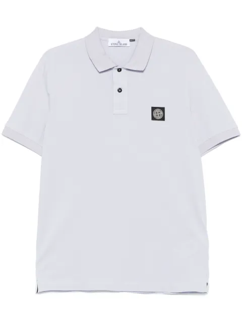 Stone Island playera tipo polo de piqué