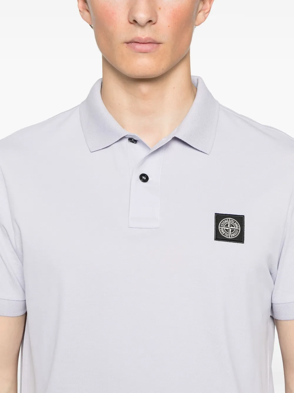 Stone Island Piqué poloshirt Paars