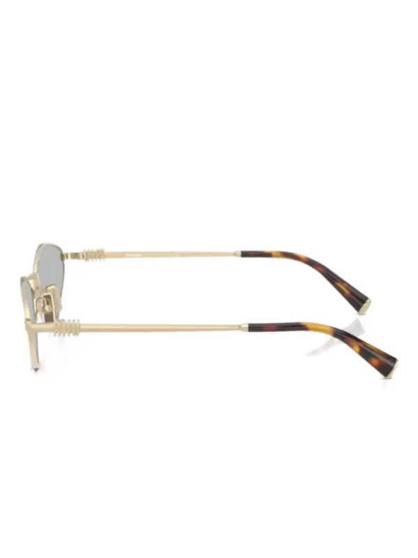 【みゅみゅ】 Miu Miu Eyewear Hexagonal Frame Sunglasses | Gold | FARFETCH RO