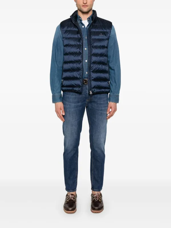 Chemise En Jean GANT – Twill Indigo – Taille L – Coupe Régulière – Longue