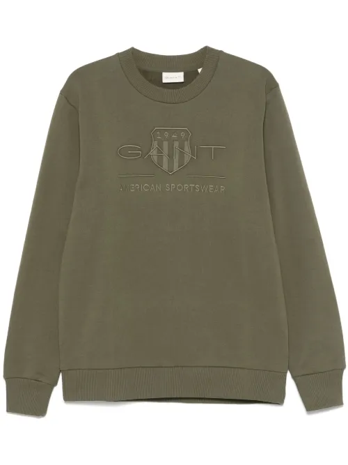 Gant sweat à logo brodé - Vert - Gant - Modalova