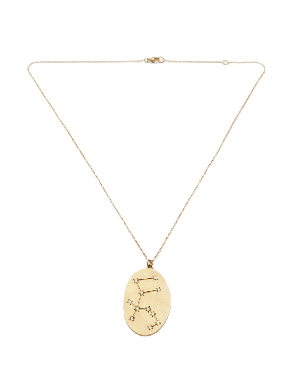 Brooke Gregson 14kt Yellow Gold Aquarius Medallion Diamond Necklace In Gold