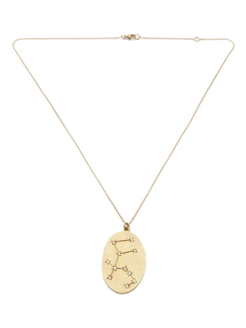 Brooke Gregson 14kt yellow gold Aquarius medallion diamond necklace