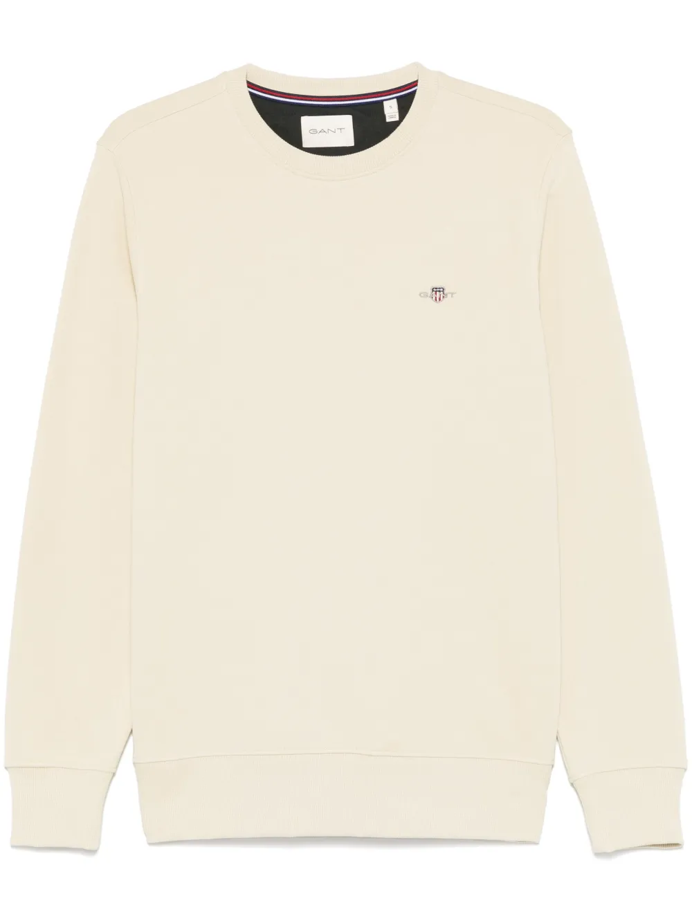 shield-motif crew-neck sweatshirt