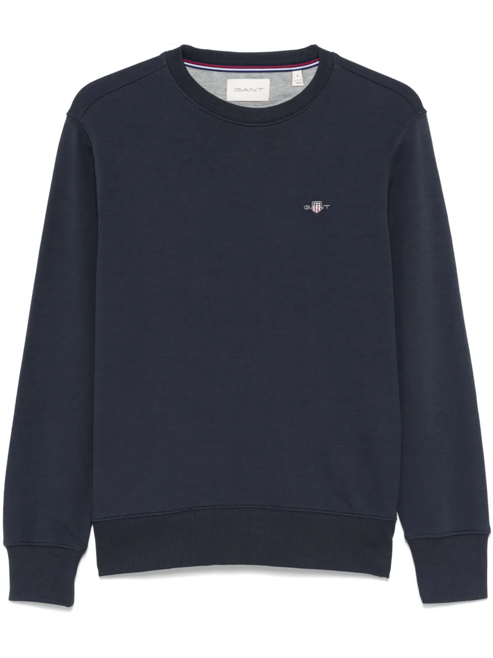 shield-motif crew-neck sweatshirt