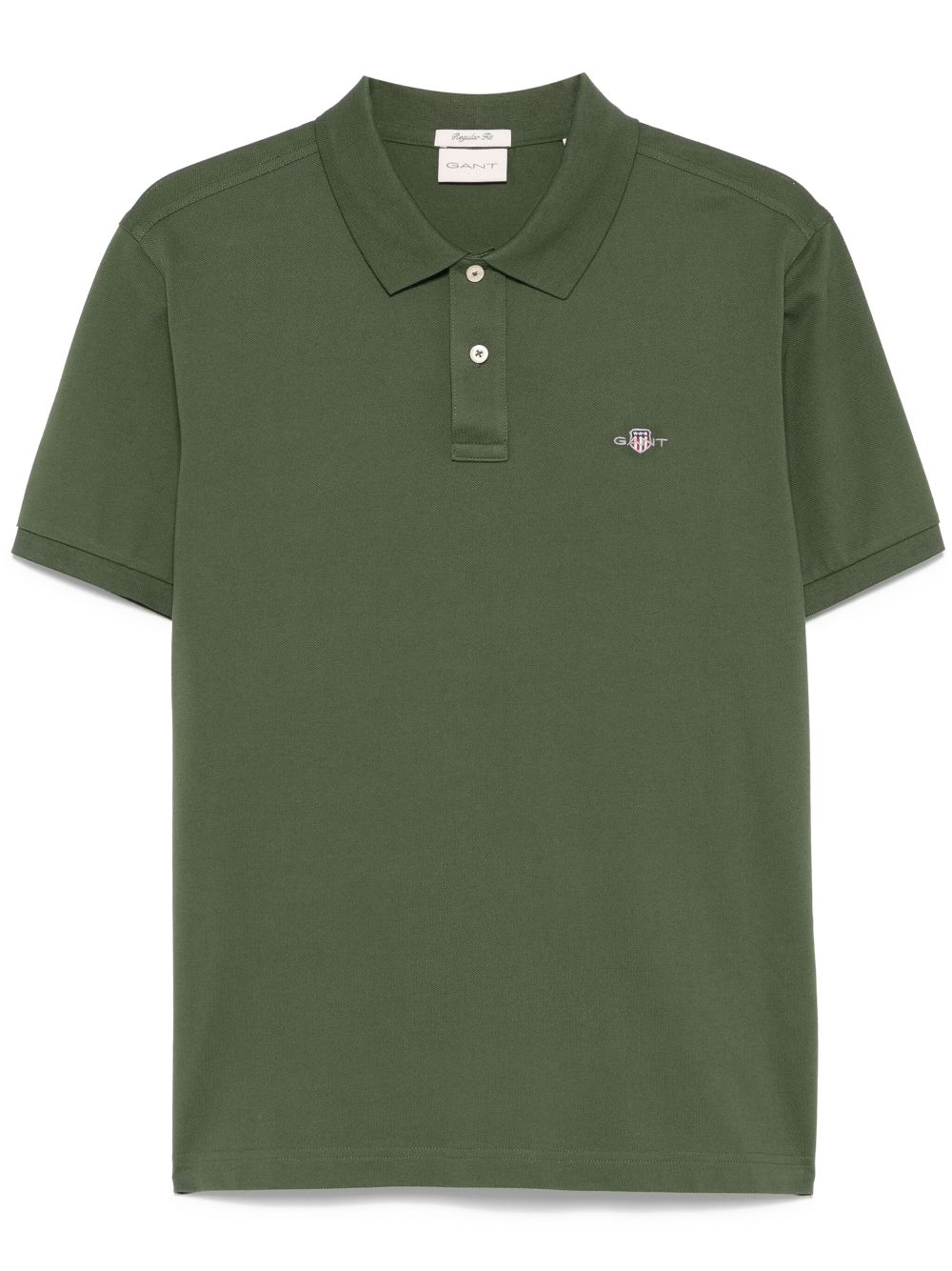 Gant shield-motif short-sleeve polo shirt - Green