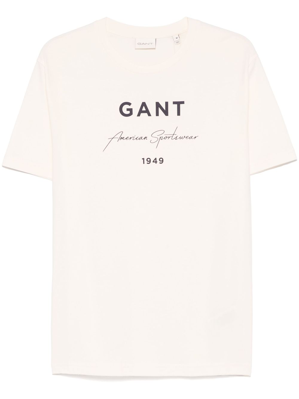 Gant logo-script short-sleeve T-shirt - White