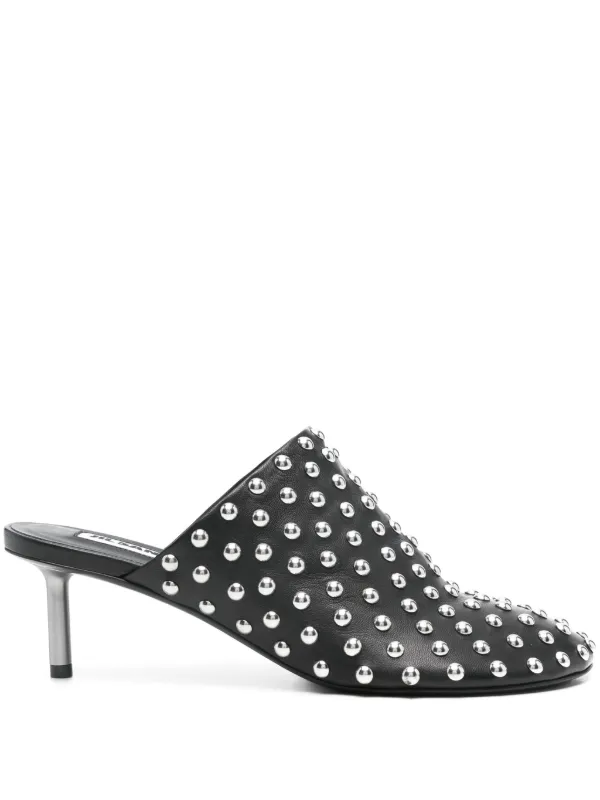 Jil Sander 60mm stud-embellished Mules | Black | FARFETCH