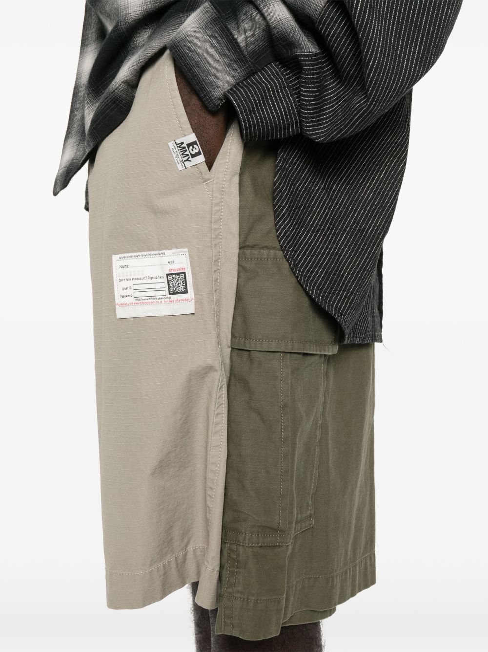 MIHARAYASUHIRO LAYERED CARGO SHORTS