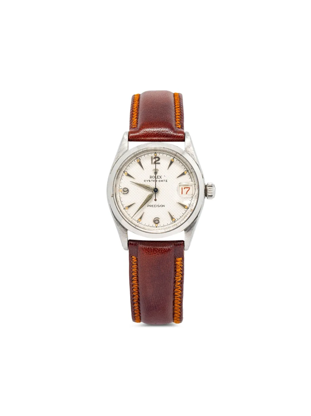 Pre-owned Rolex Oyster Date 30mm In White