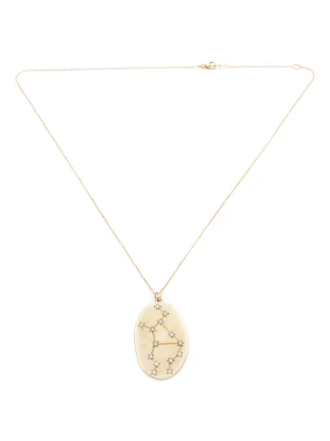 Brooke Gregson 14kt yellow gold Virgo medallion diamond necklace