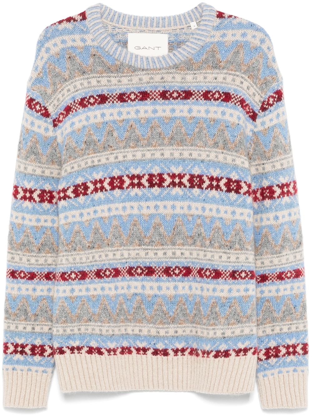 Gant fair-isle crew-neck sweater - Blue