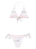 Missoni zigzag-motif bikini set - White