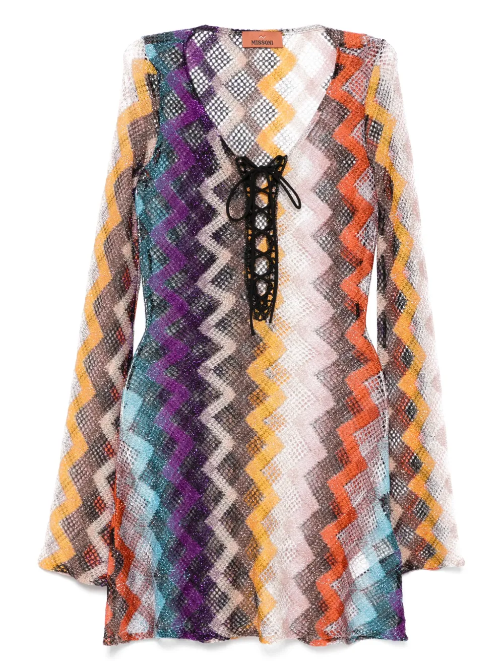 Missoni Jurk met lange mouwen Geel