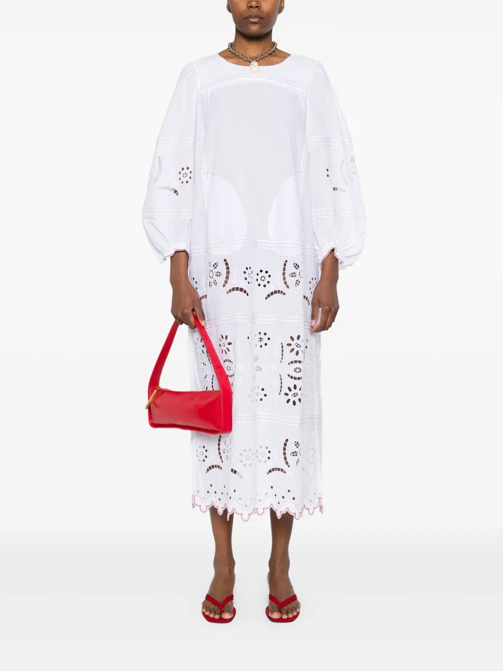 Vita Kin Balthazar midi dress - Wit