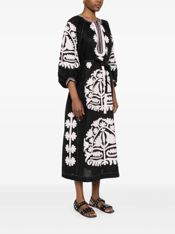L'Appartement VITA KIN EMBROIDARYブラウス　黒 Vita Kin Shalimar Midi Dress | Black | FARFETCH