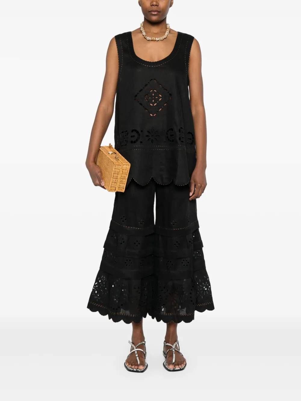 Vita Kin Gigi flared trousers - Zwart