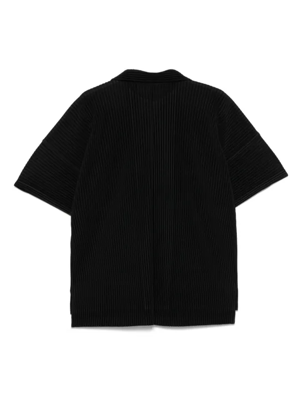 Homme Plissé Issey Miyake Plissé Shirt | Black | FARFETCH CA