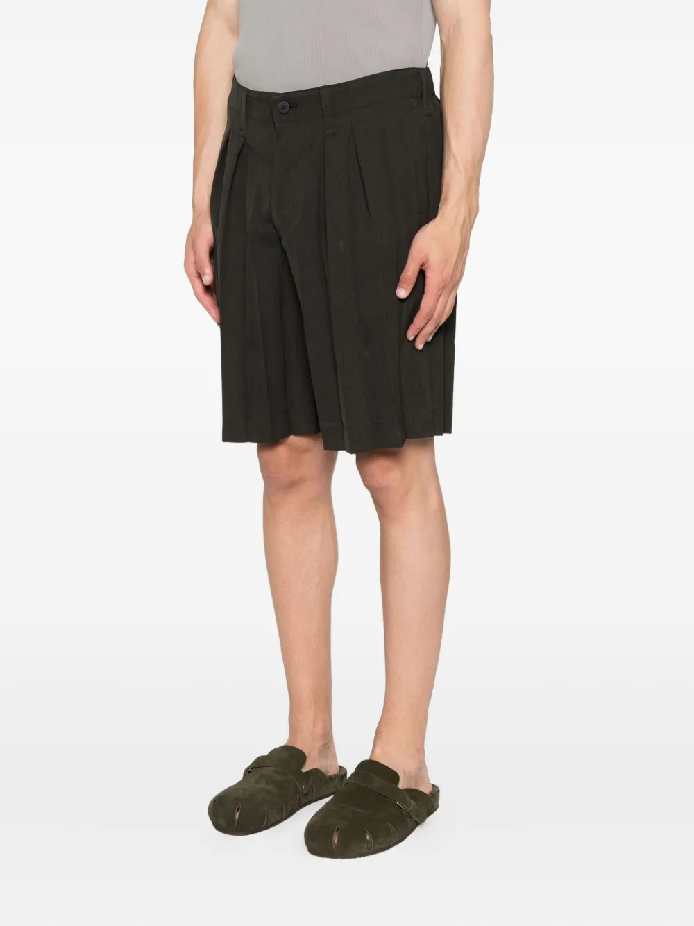 Homme Plissé Issey Miyake Geplooide shorts Bruin