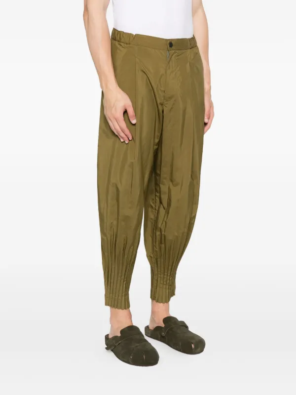 Homme Plissé Issey Miyake wide-leg Trousers | Green | FARFETCH