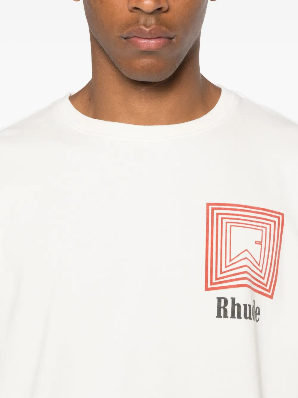 RHUDE logo-print T-shirt Wit