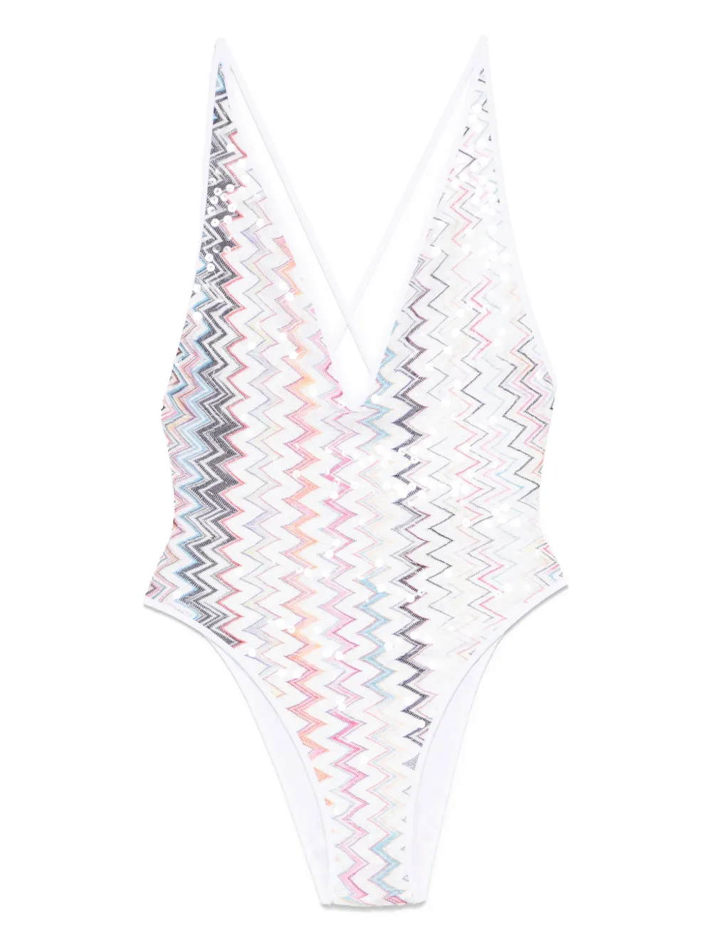 Missoni zigzag-pattern swimsuit | White | Image 1