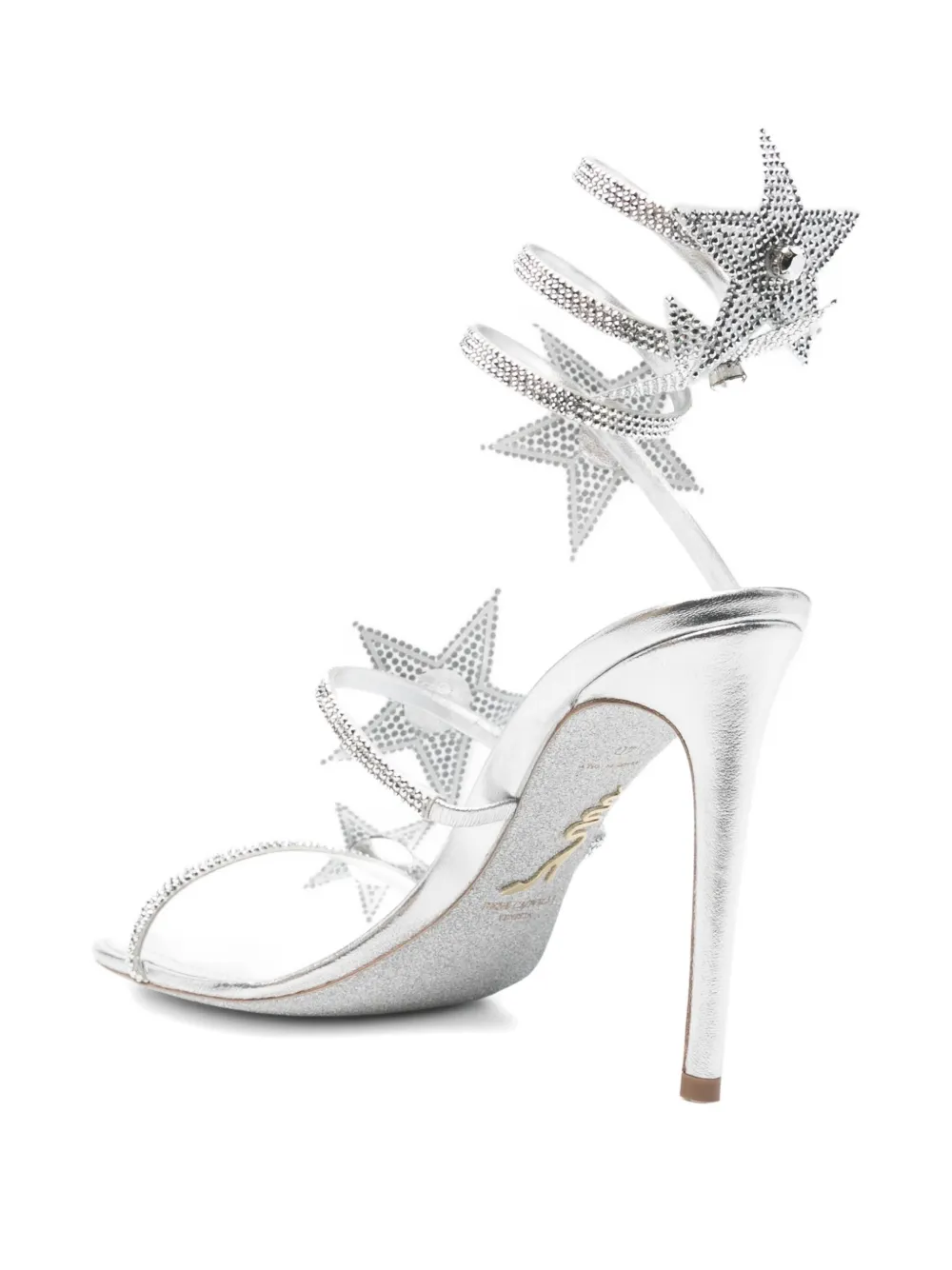 René Caovilla 105mm Cleo sandals Silver
