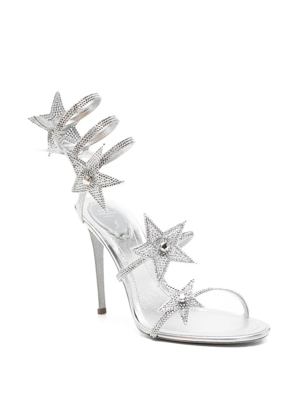 René Caovilla 105mm Cleo sandals Silver