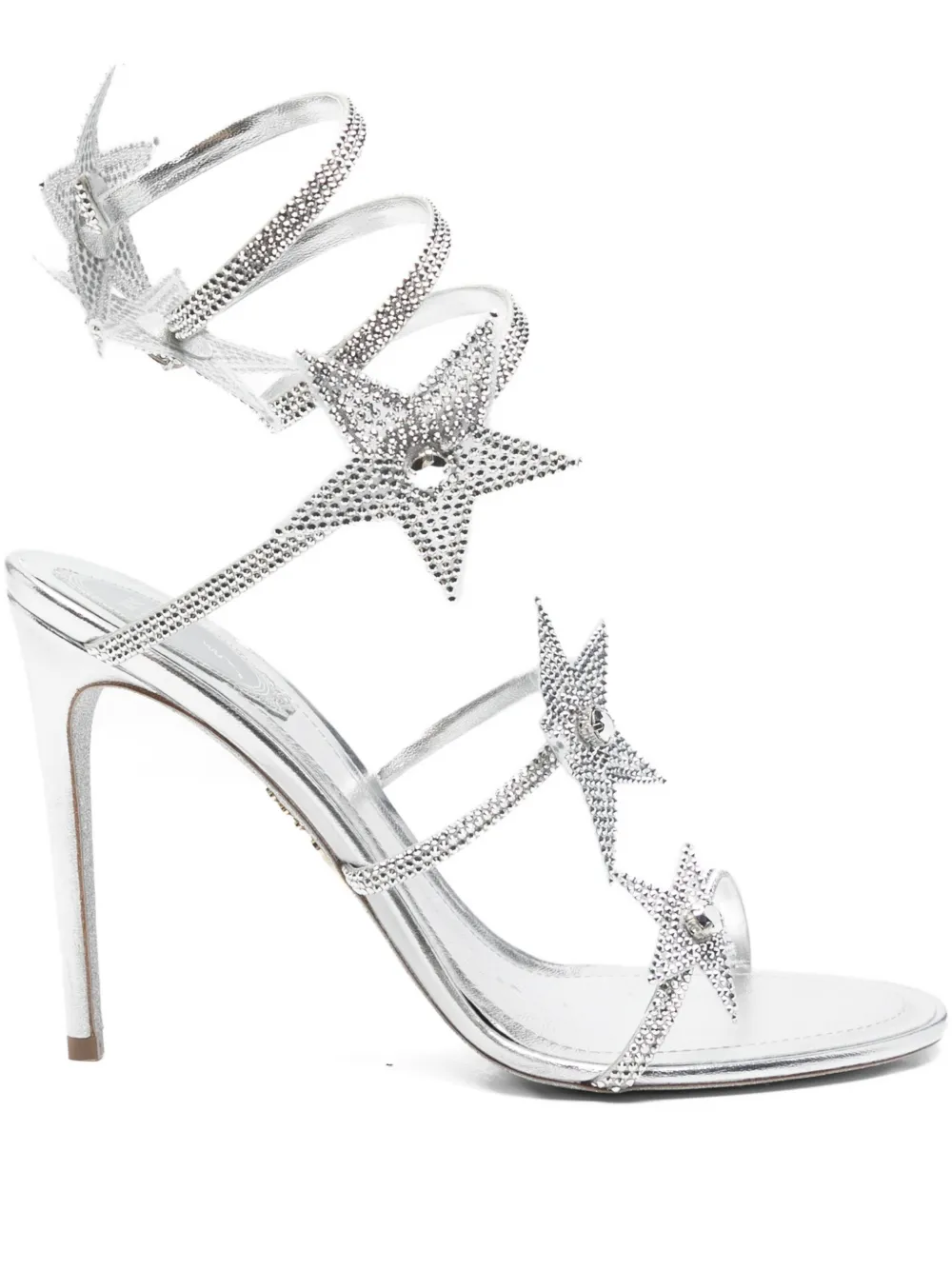 René Caovilla 105mm Cleo sandals Silver