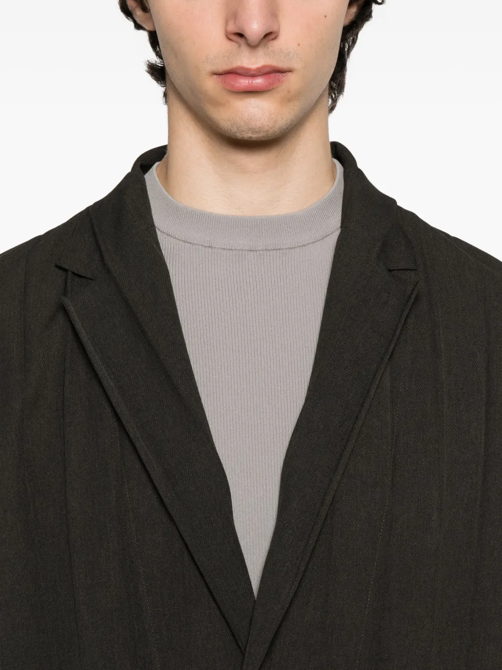 Homme Plissé Issey Miyake Geplooide blazer Bruin