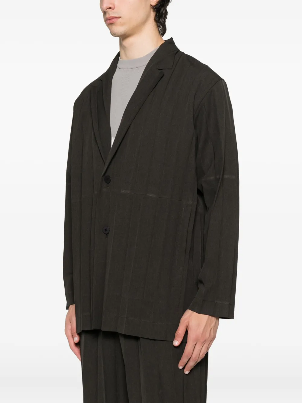 Homme Plissé Issey Miyake Geplooide blazer Bruin