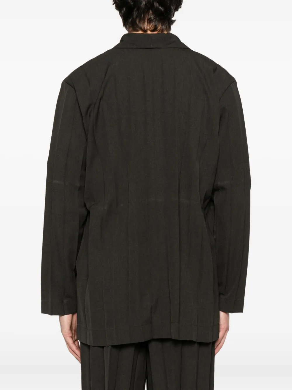 Homme Plissé Issey Miyake Geplooide blazer Bruin