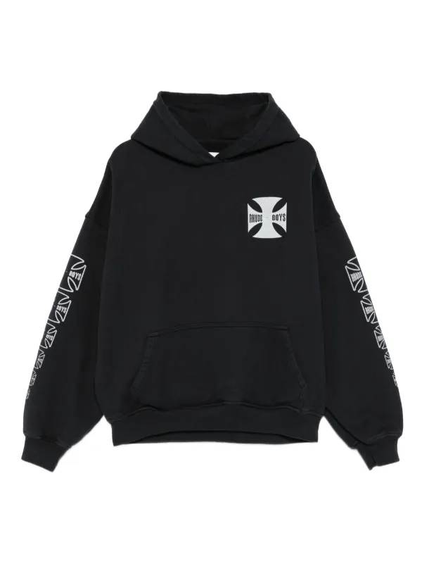 RHUDE ロゴ パーカー | ブラック | FARFETCH JP