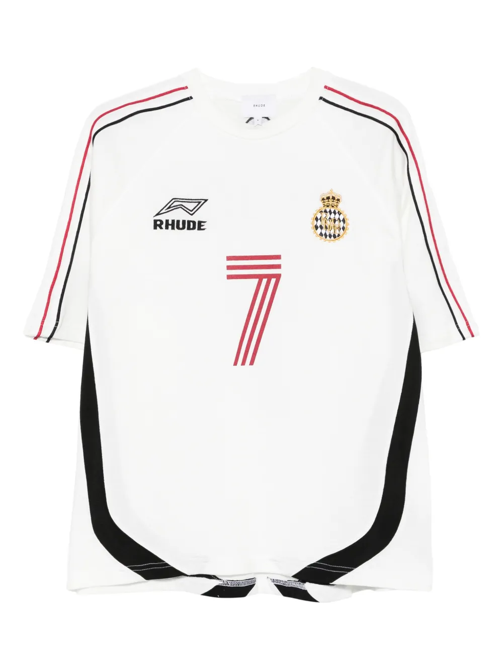 RHUDE panelled team T-shirt | White | Image 1