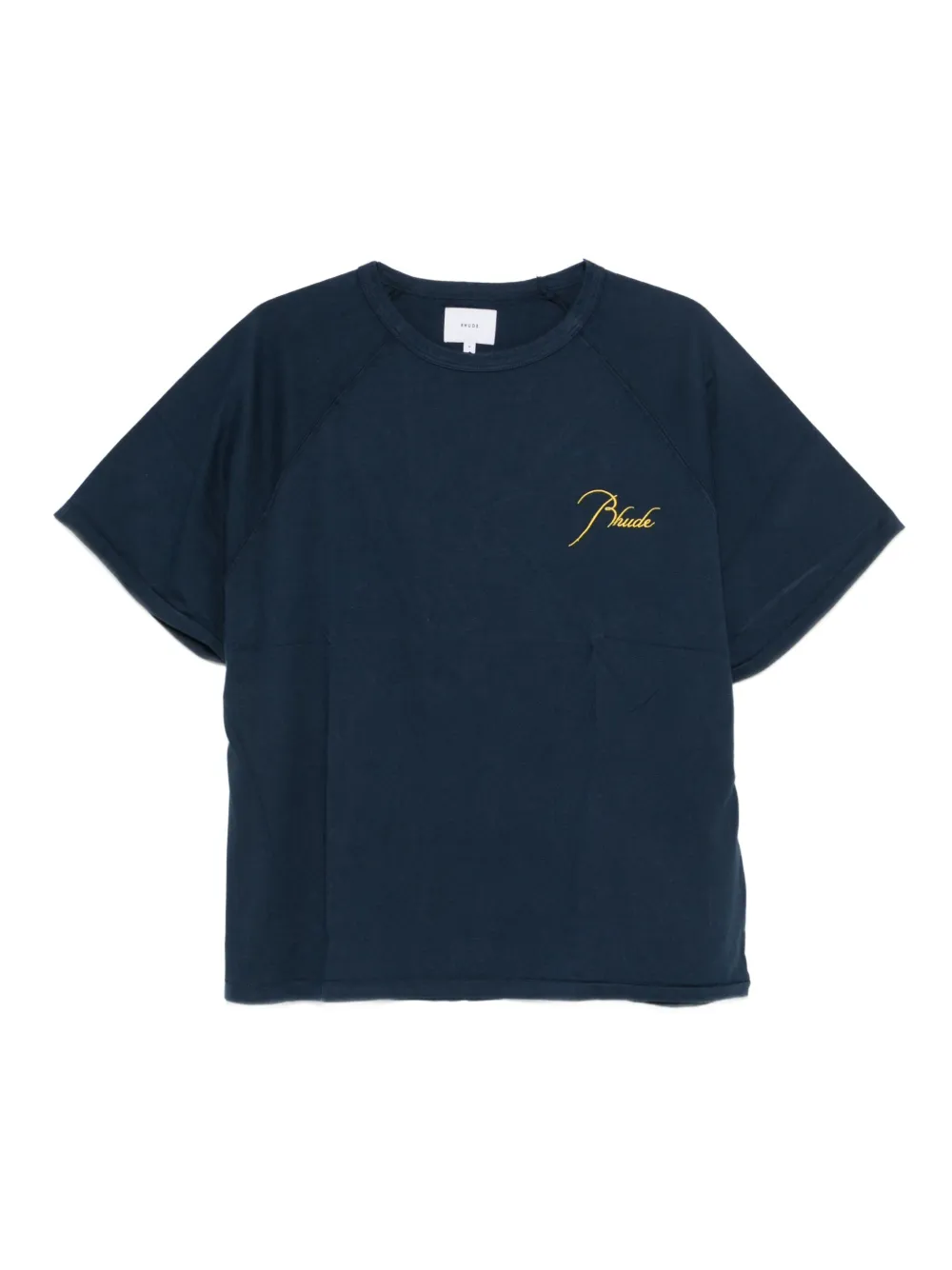 RHUDE embroidered raglan-sleeve T-shirt | Blue | Image 1