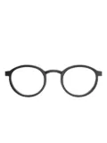Lindberg round-frame titanium glasses - Black