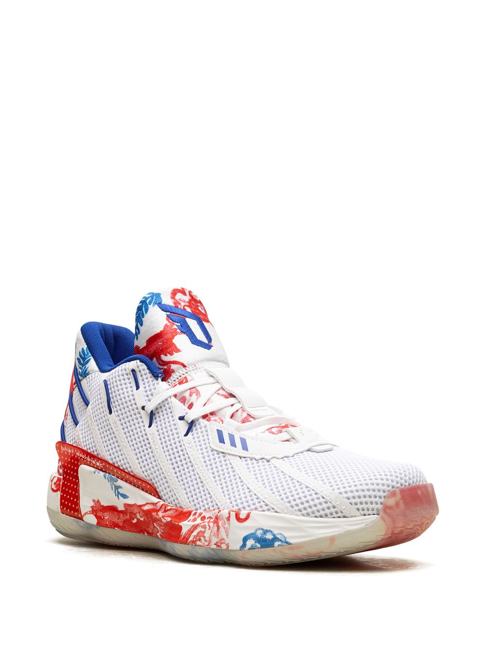 adidas Dame 7 "Fine China - Cloud White/Royal Blue/Vivid Red" sneakers