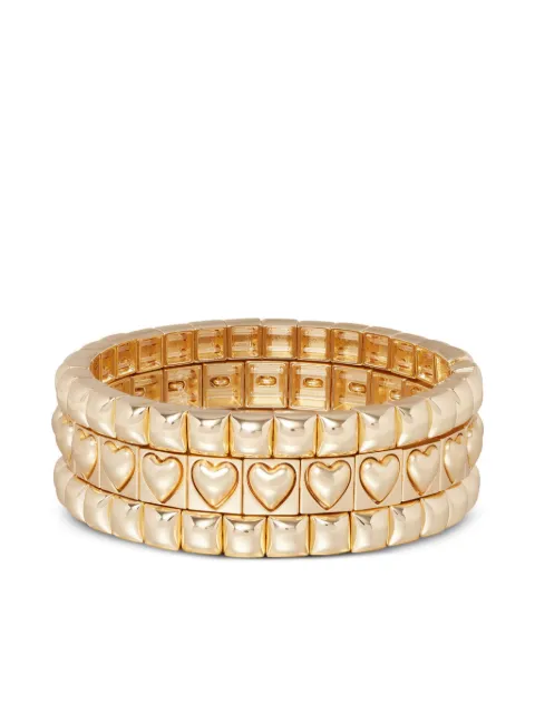 Roxanne Assoulin Puffy Heart stud bracelet (set of three)