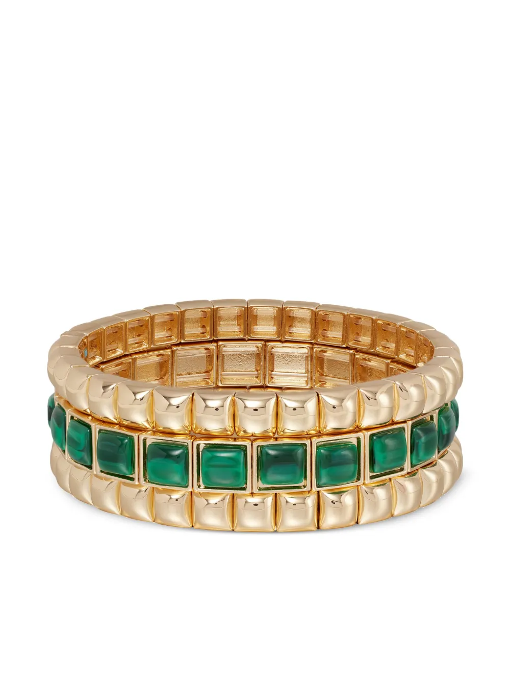 Puffy stud bracelet (set of three)