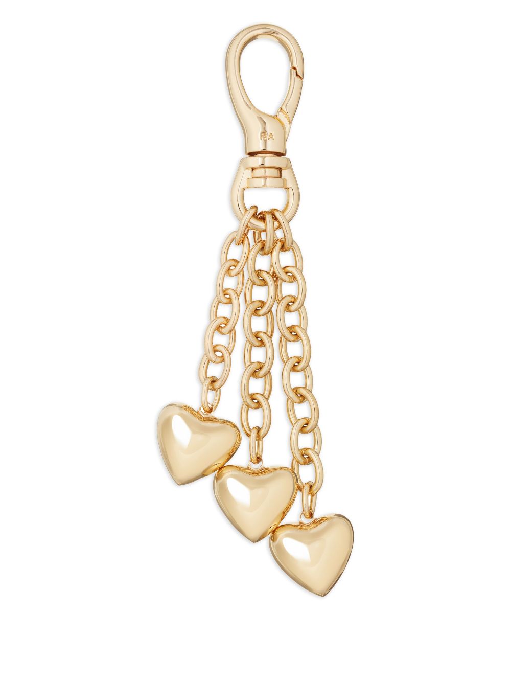 Roxanne Assoulin The Puffy Tripple Heart bag accessory - Gold