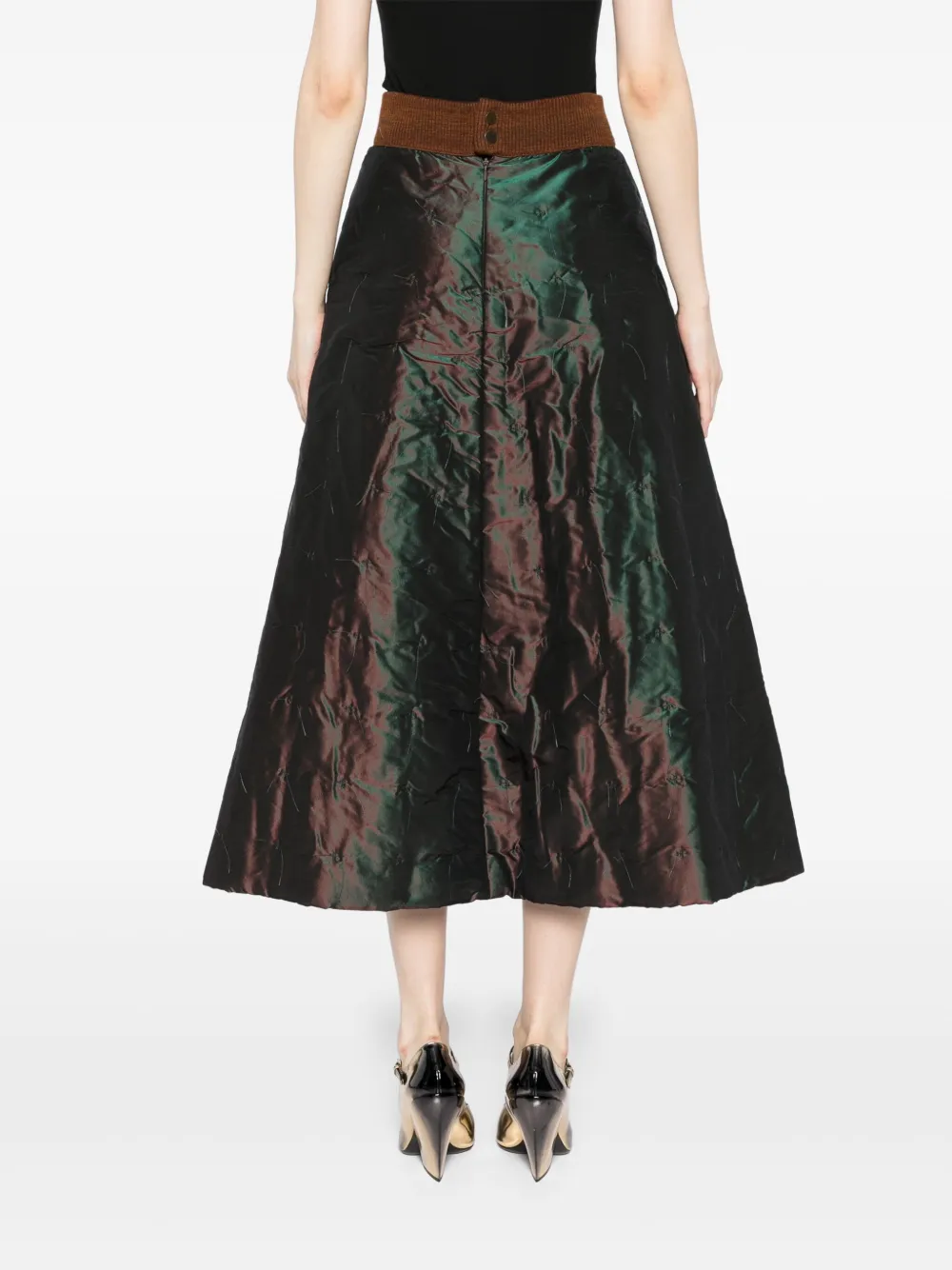 Pre-owned Chanel 1999 A-line Skirt In Black