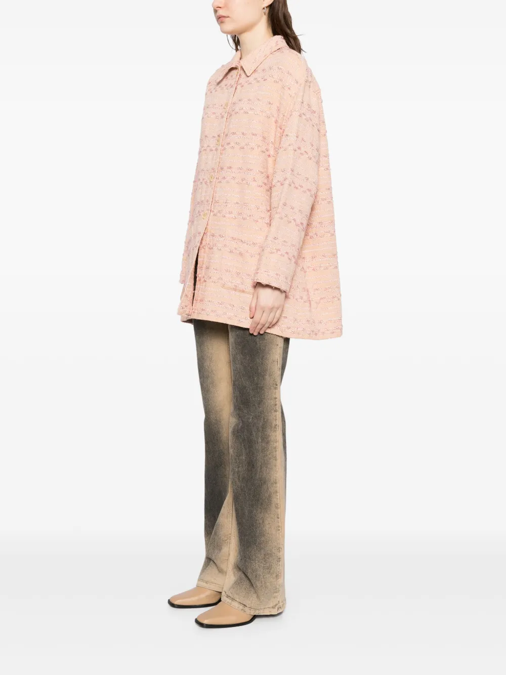 Pre-owned Chanel 1999 Single-breasted Jacket In Pink