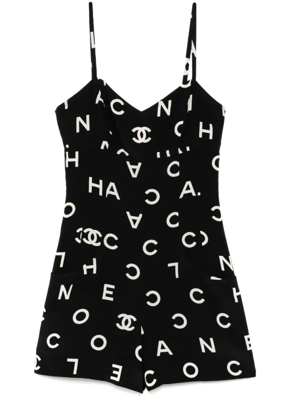 chanel print mini dress CHANEL 1997 CAMLIA PRINT SILK MINI DRESS