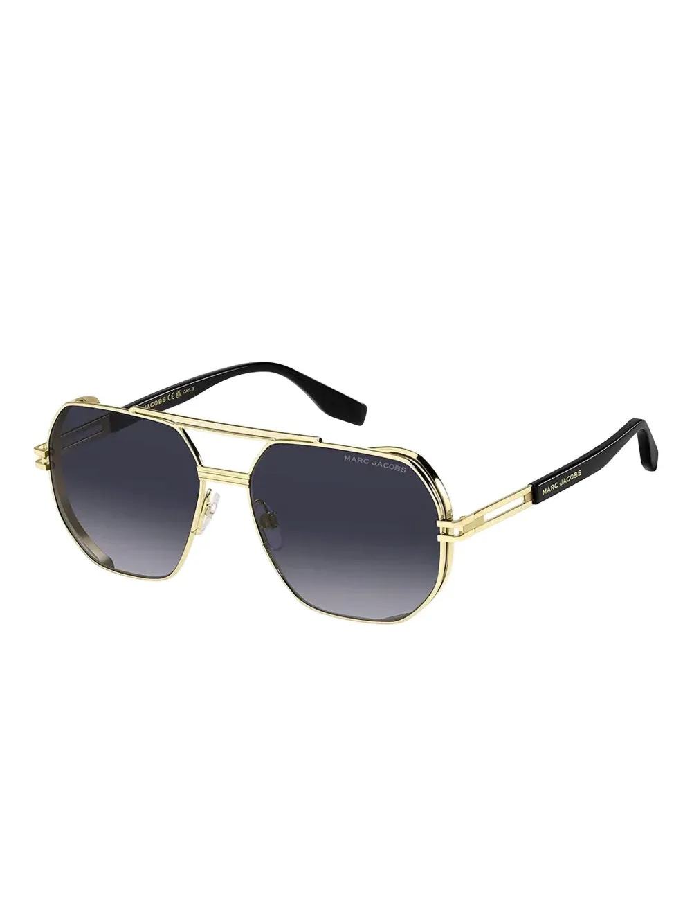 Marc Jacobs Eyewear Zonnebril met achthoekig montuur Goud