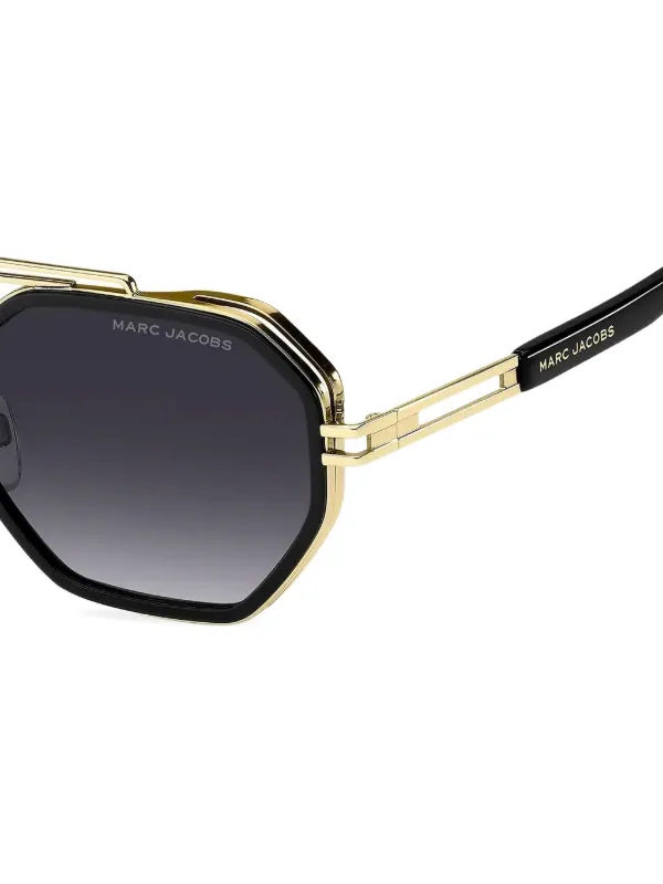 Marc Jacobs Eyewear geometric-frame Sunglasses | Gold  display picture 2
